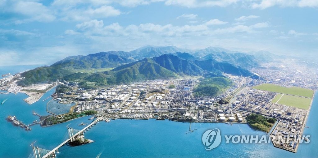 GS칼텍스의 여수 공장 전경